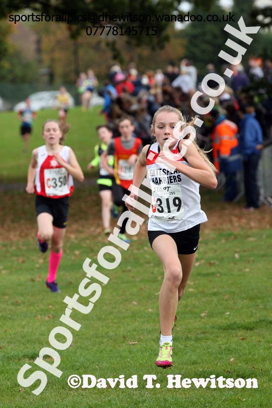 Girls under-13s Northern Cross Country Relays, Graves Park, Sheffield. Photo: David T. Hewitson/Sports for All Pics